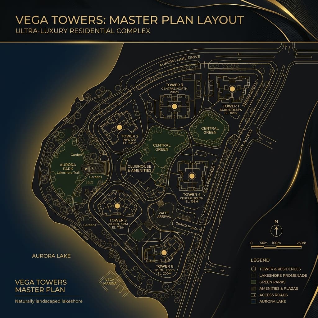 Vega Towers Neat Master Plan Venture Map